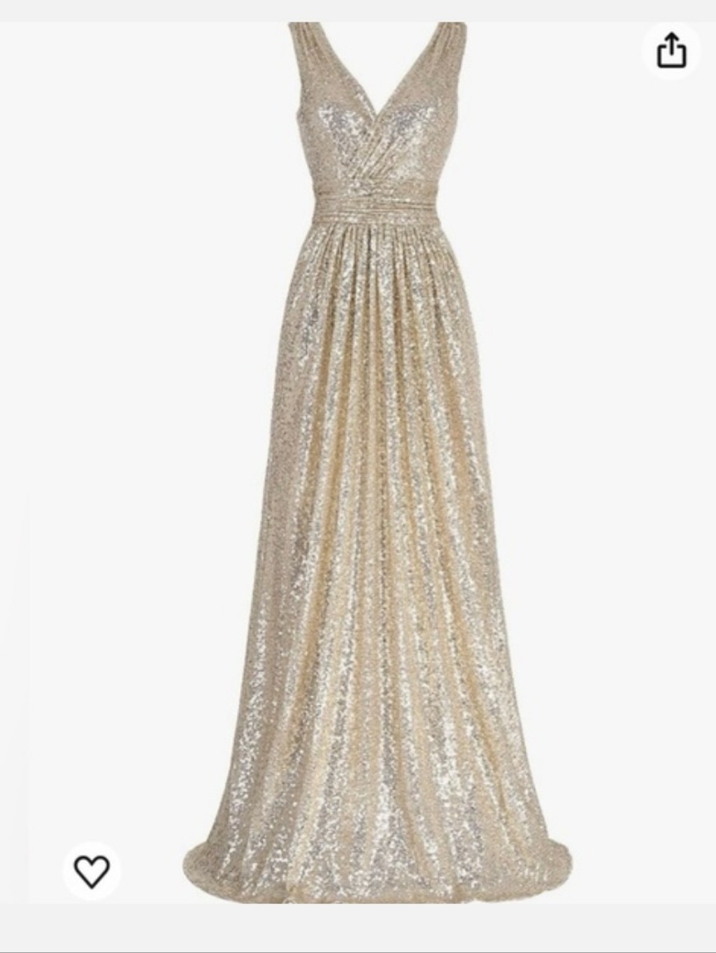 Kate Kasin Gold Sequin Dress